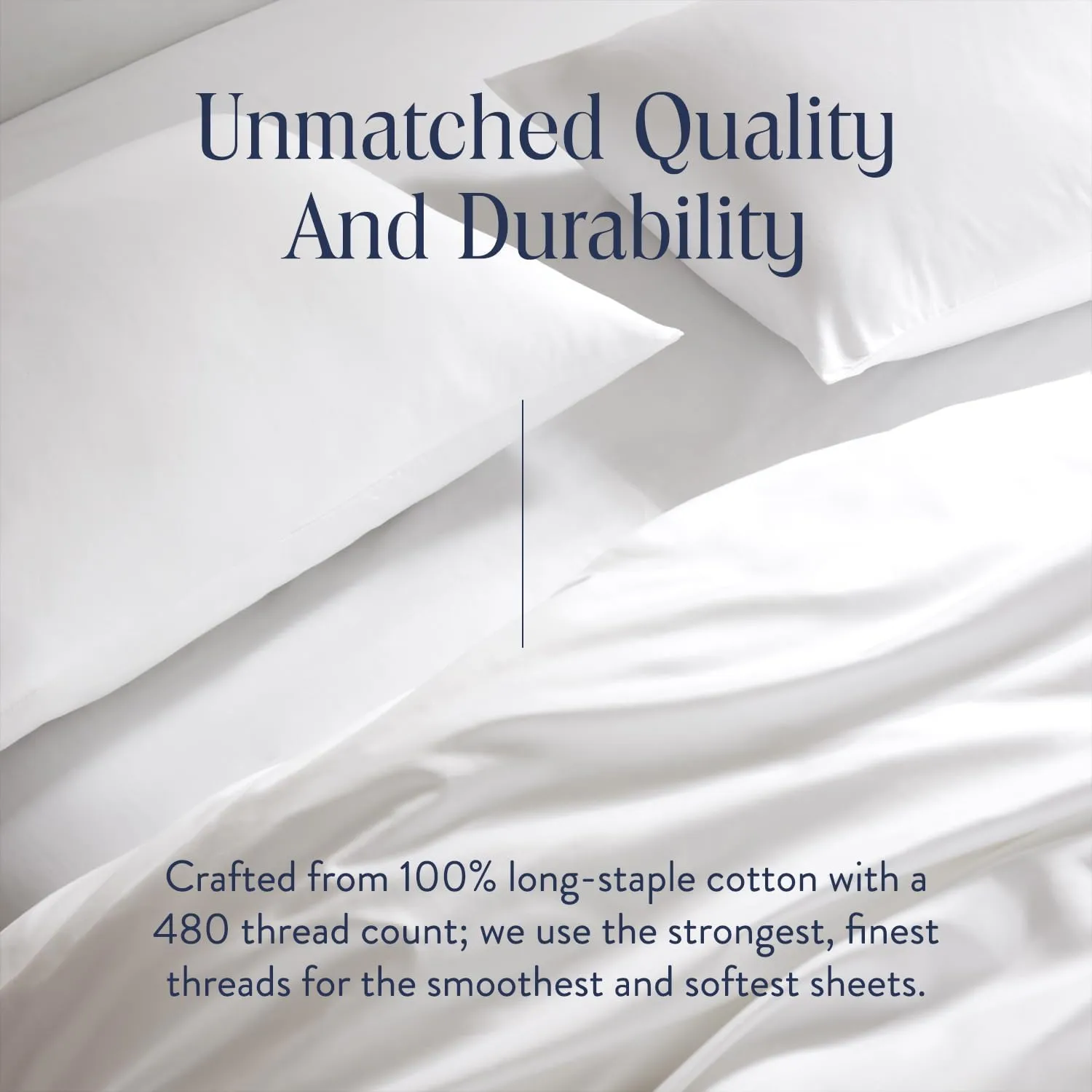 Brooklinen Luxury Sateen 4 Piece Queen Size Sheets Set in White - 100% Cotton Sateen Sheets - 1 Fitted Sheet, 1 Flat Sheet, 2 Pillowcases