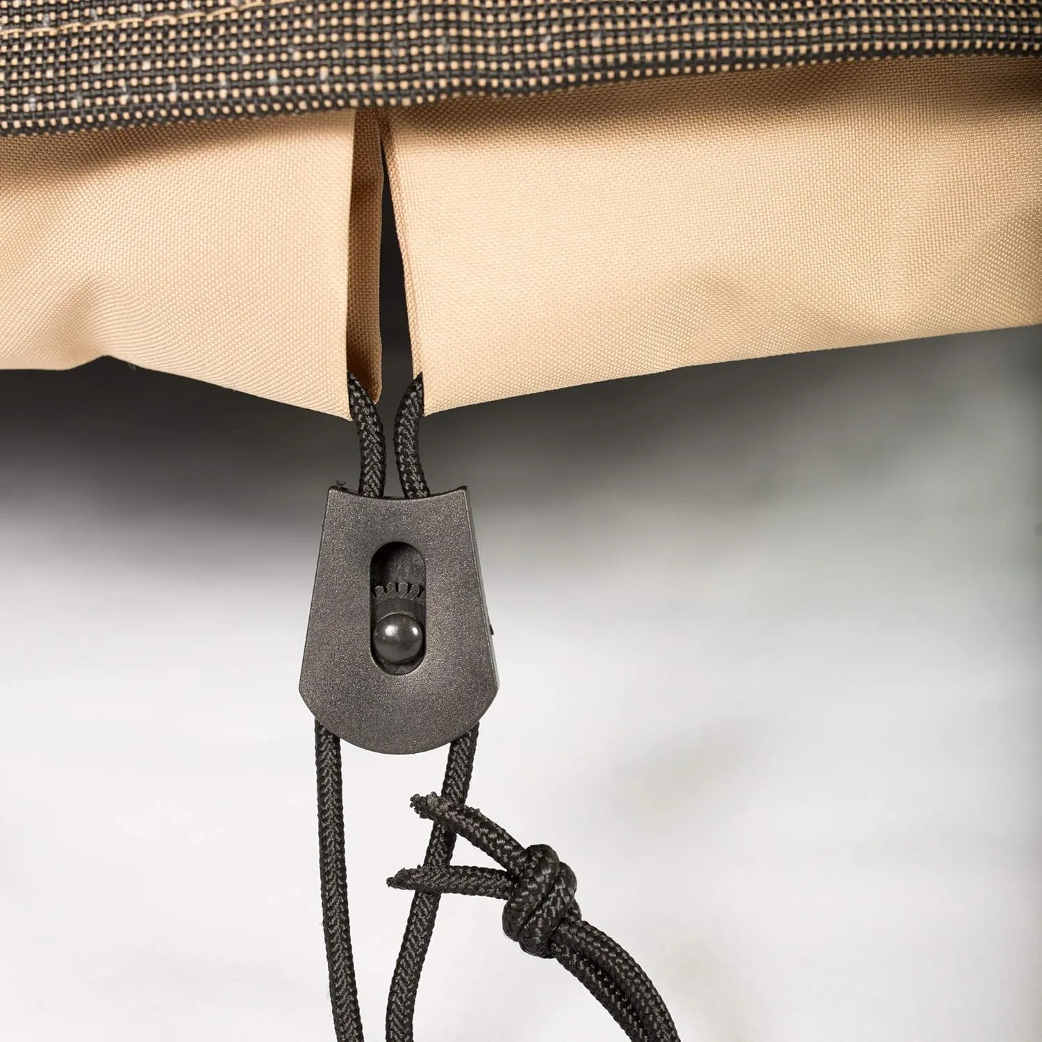 Budge StormBlock Hillside Oval Table and Chairs Combo Cover Premium, Outdoor, Waterproof, Medium, Black and Tan Weave