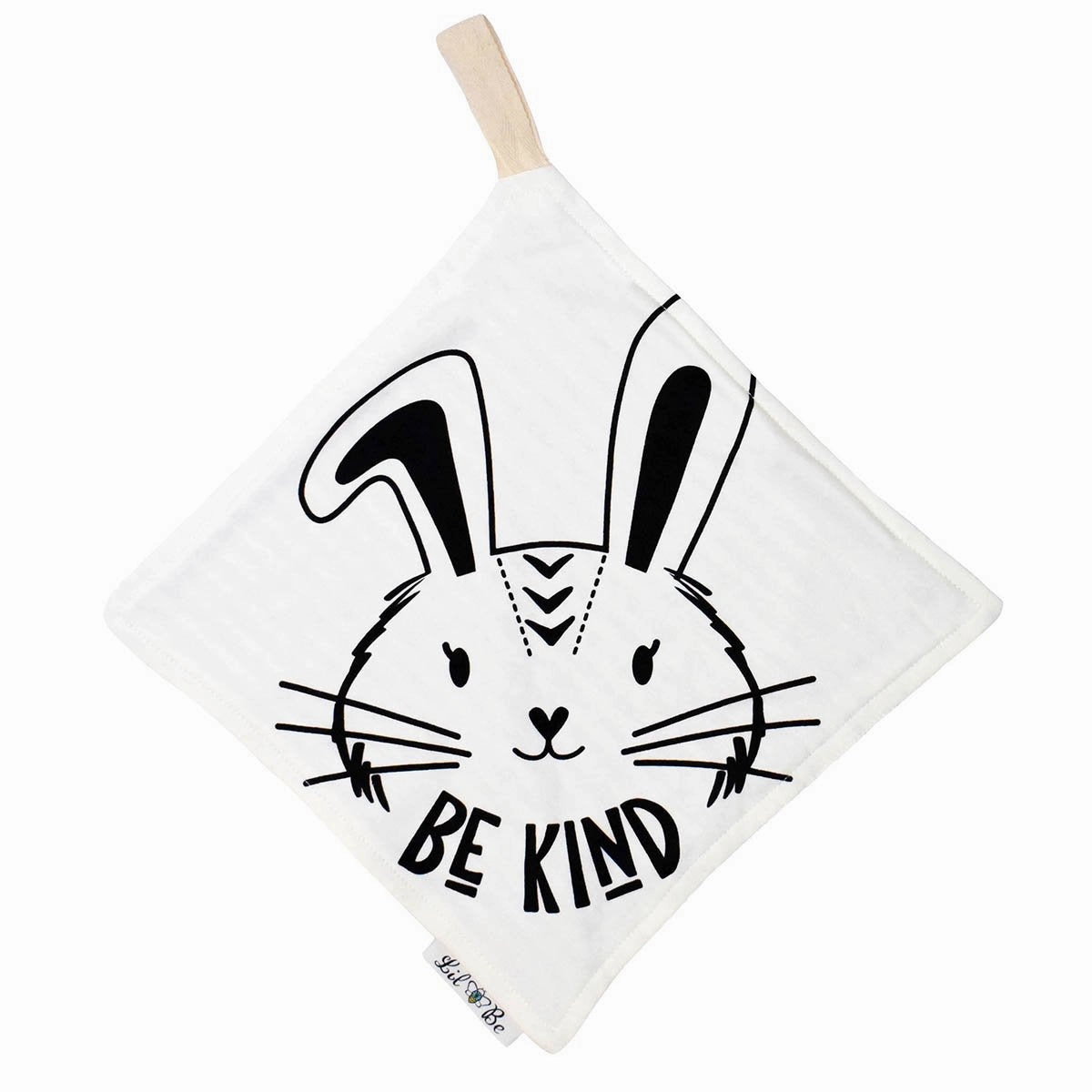 Bunny Lovey Mini Blanket with Removable Teething Rattle Ring