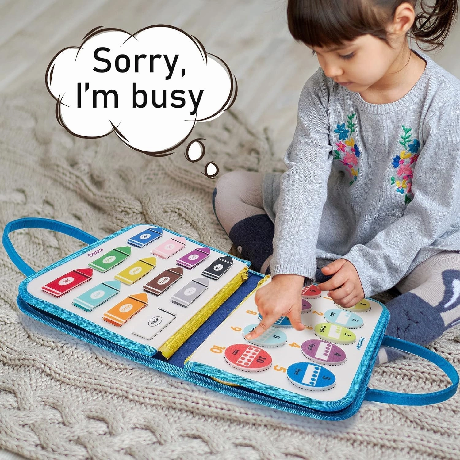 Busy Board Sensory Toys for Toddlers 1 2 3 4, Toddler Travel Activities Educational Toys, Montessori Toys for 2 3 4 Year Old Girls Gift, Deluxe Dinosaur