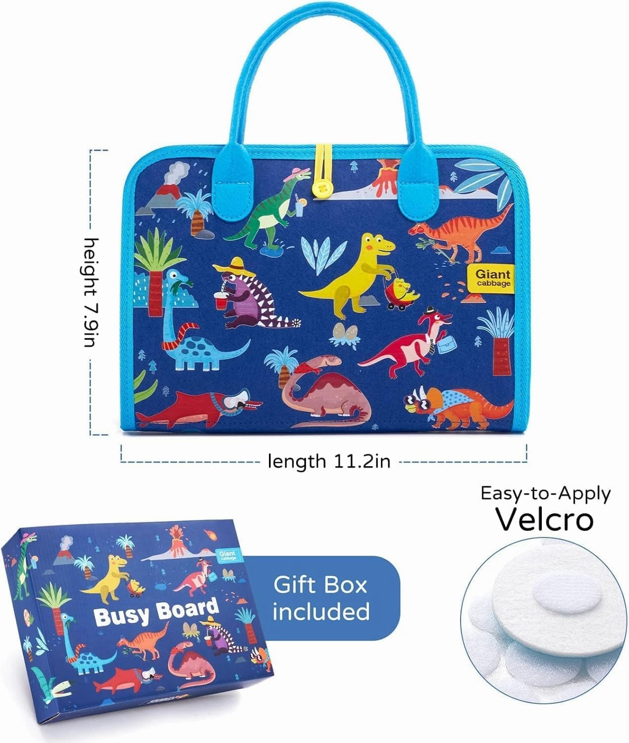 Busy Board Sensory Toys for Toddlers 1 2 3 4, Toddler Travel Activities Educational Toys, Montessori Toys for 2 3 4 Year Old Girls Gift, Deluxe Dinosaur