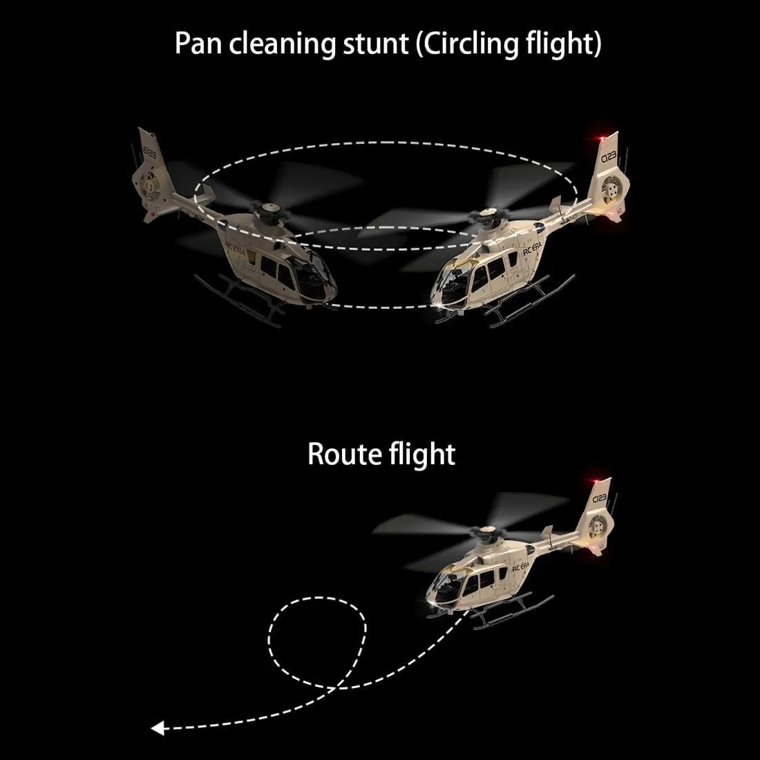 C123 RC Helicopter for Adults, 1:36 6CH Remote Control Helicopter, 2.4GHz EC135 RC Aircraft with 6-Axis Gyro, 3D Flips, Inverted Flight, Altitude Hold, One Key Take Off/Landing