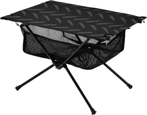 Camping Table Folding Camp Table Camping Tables with Carry Mesh Bag Portable Outdoor Table for Travel Picnic Beach Party BBQ 23.6x15.7inches Black Lines