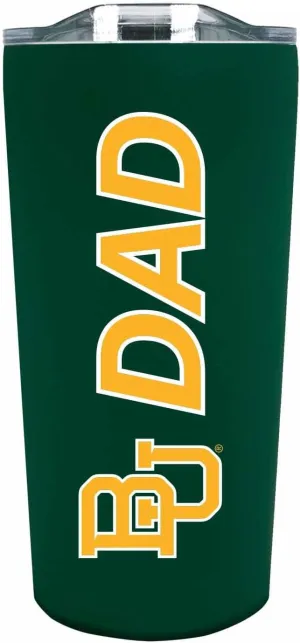 Campus Colors NCAA Stainless Steel Travel Tumbler for Dad - 18 oz - Double Walled Insulated Drinkware (Baylor Bears - Green)