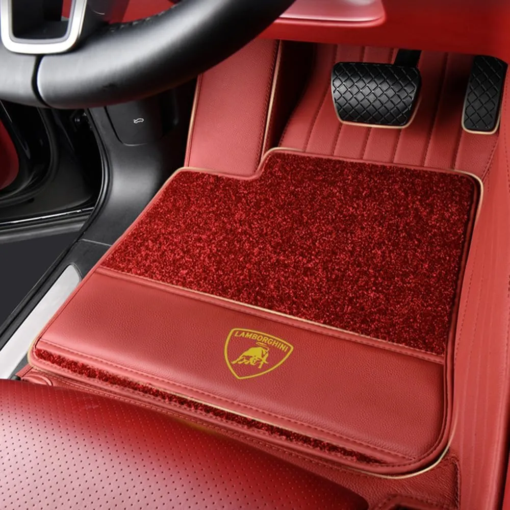 Car Floor Mats for Lamborghini Gallardo LP 570-4 Blancpain LP570-4 2011, All-Weather Protection Floor Liners Full Coverage Pads Carpets Floor Protection Underlay Accessories,C