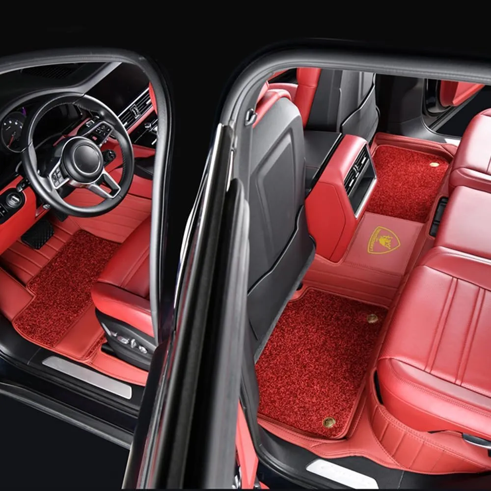 Car Floor Mats for Lamborghini Gallardo LP 570-4 Blancpain LP570-4 2011, All-Weather Protection Floor Liners Full Coverage Pads Carpets Floor Protection Underlay Accessories,C