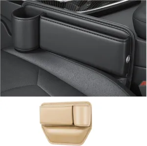 Car Leather Cup Holder Bag for D&odge Grand Caravan 2008-2011 Car Crevice Storage Box Car Clearance Bag with Cup Holder Car Accessories