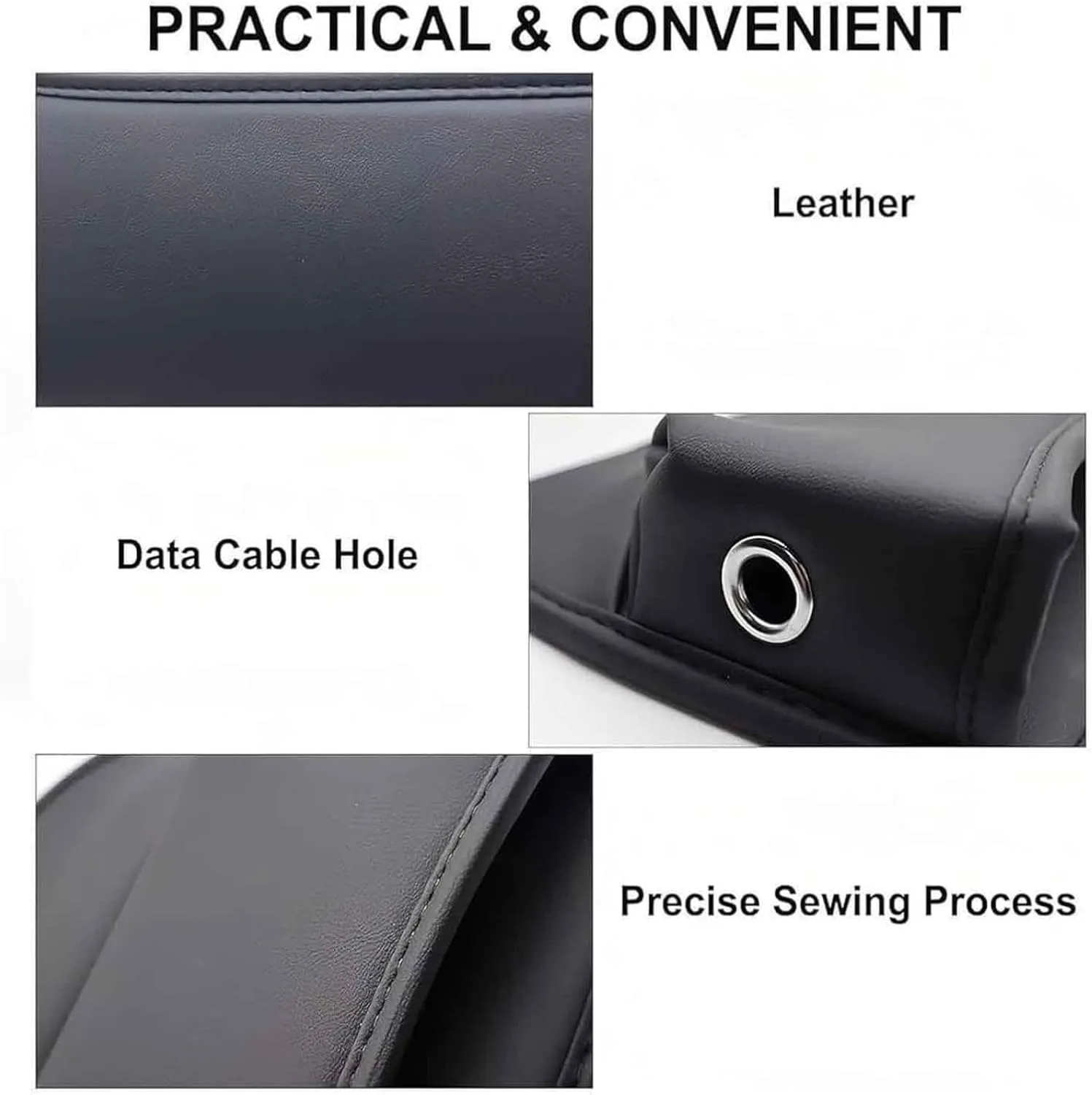 Car Leather Cup Holder Bag for D&odge Grand Caravan 2008-2011 Car Crevice Storage Box Car Clearance Bag with Cup Holder Car Accessories