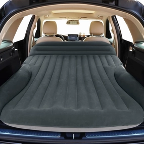 Car Air Mattress for Jeep Cherokee 2019-2024, Flocking & PVC Camping Air Mattresses with Comfortable Long Fleece Car Bed Accessories for Home & Travel,B