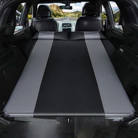 Car Automatic Inflatable Bed for Audi Q7 4M (5seats) 2016 2017 2018 2019, Portable Movable Thickened Trunk Sleeping Bed Outdoor Camping Hiking Air Mattress,Grey
