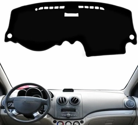 Car Dashboard Cover for Ravon Nexia R3 2015-2020 Dashmat Dashboard Cover Mat Pad Dash Blackout Mat Carpet Car Accessories(Flannel Black Edge)