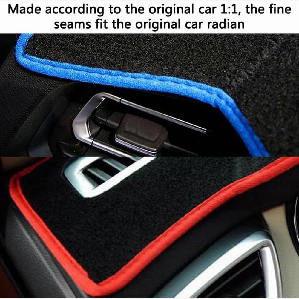 Car Dashboard Cover for Ravon Nexia R3 2015-2020 Dashmat Dashboard Cover Mat Pad Dash Blackout Mat Carpet Car Accessories(Flannel Black Edge)