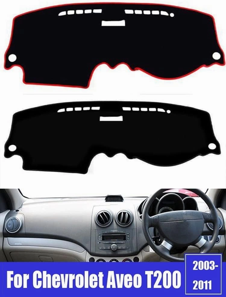 Car Dashboard Mat Pad for Chevrolet Aveo T200 03-11 Daewoo Gentra T250 05-11 Ravon Nexia R3 15-2020 (Lhd/RHD) Car Anti-Uv Non-Slip Sunshade Center