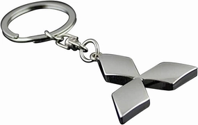 Car Logo Key Chain Rings for Man and Women Chrome Plated Key Rings (fit Mitsubishi)