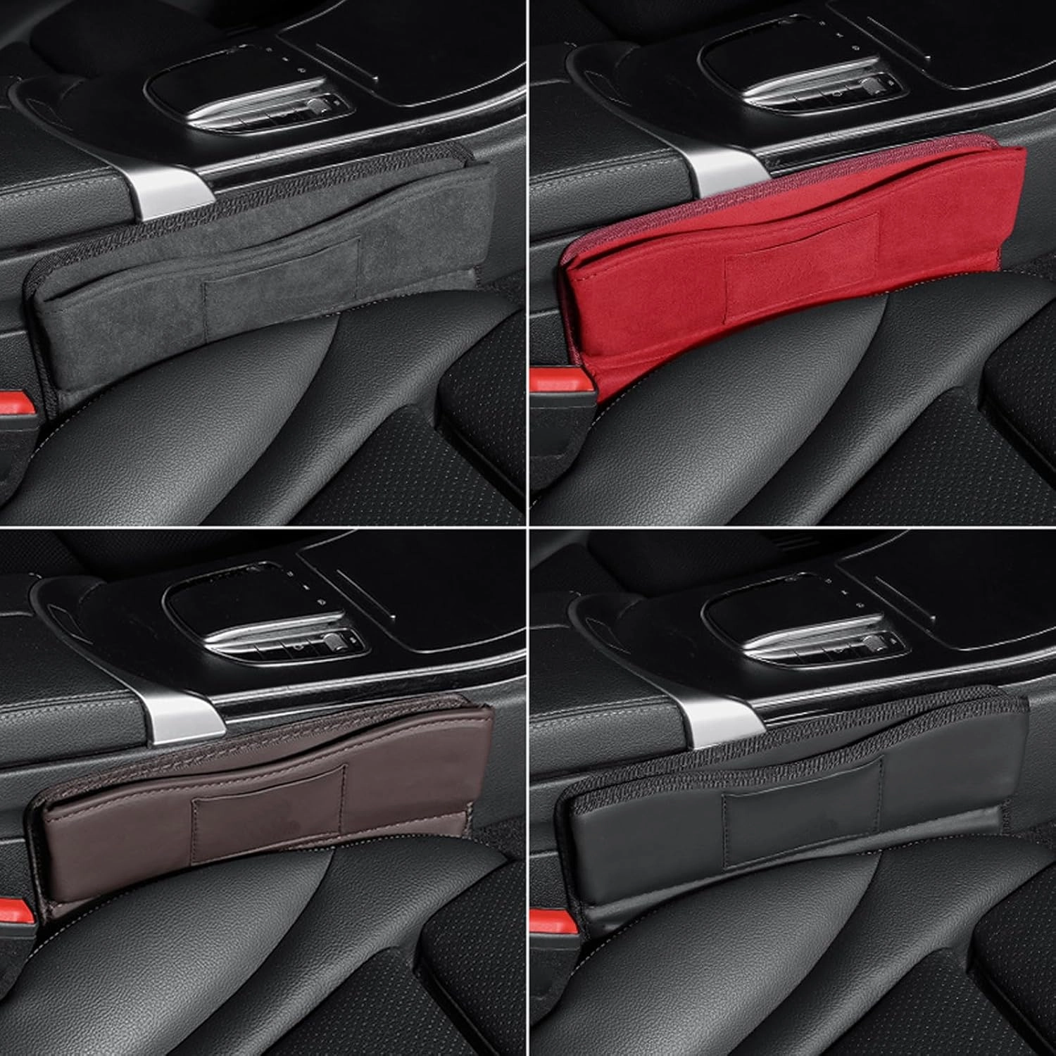Car Seat Gap Filler Organizer for Peugeot 406 Break (Phase I, 1996) 1996 1997 98 99, Car Seat Crevice Storage Box Car Accessories,Black