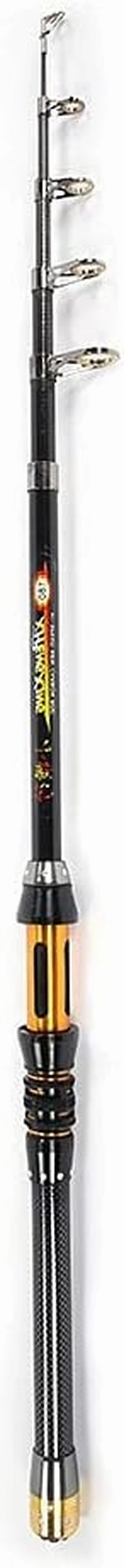 Carbon Fiber Fishing Rod, Mini Portable Telescopic Non-Slip Fishing Rod with Telescopic Ceramic Wire Ring for Fishing