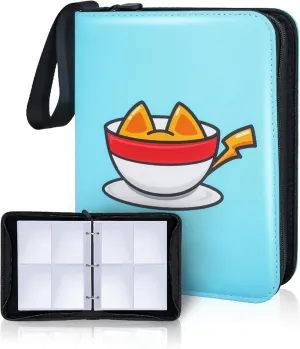 Card Binder, 4Pocket Trading Card Album, 400Pocket Double Sided Display Card Binder, Expandable, 3-Ring Zipper Sports Book is Gifts for Boys and Girls, for YuGiOh, MTG, TCG, Game Card & Sports Card