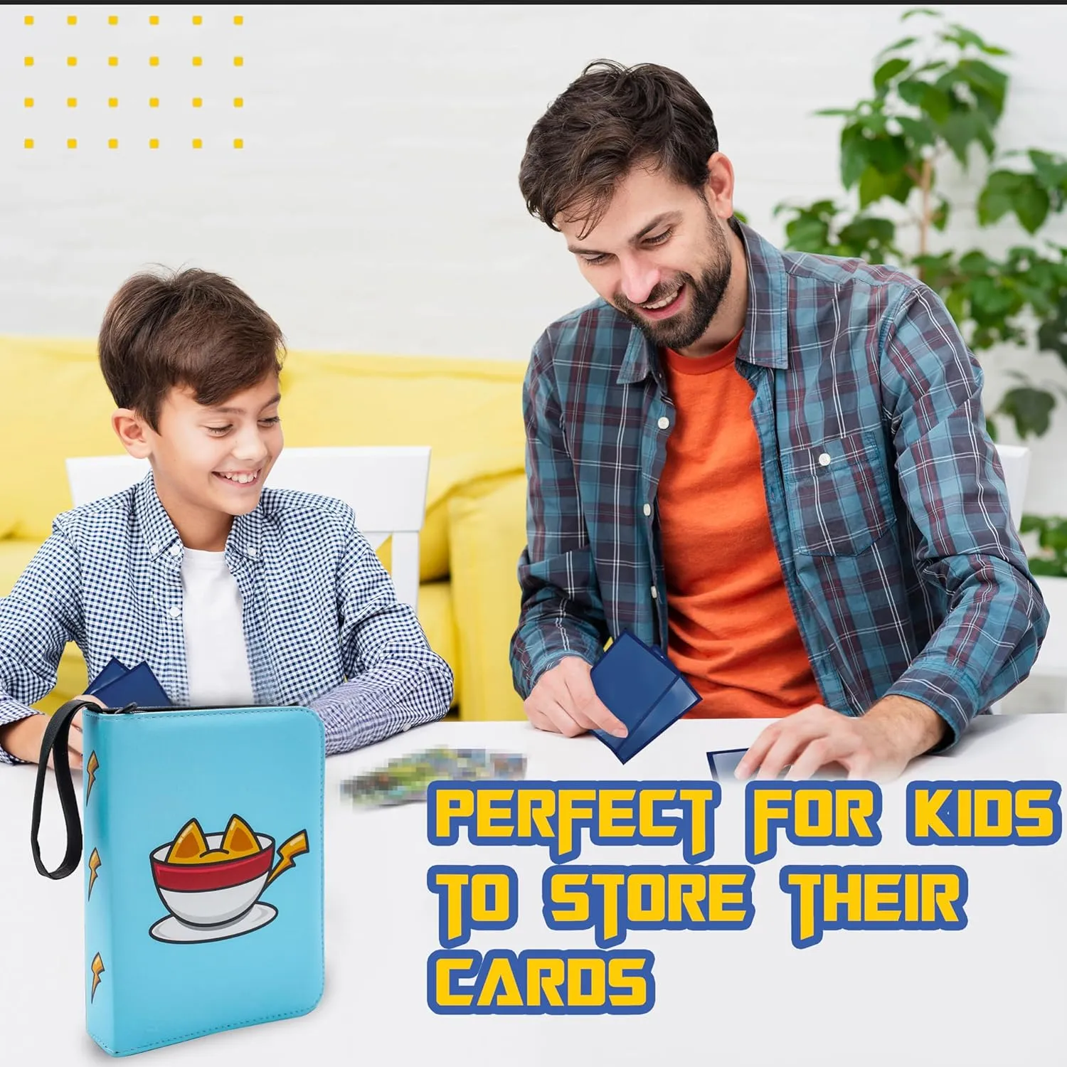 Card Binder, 4Pocket Trading Card Album, 400Pocket Double Sided Display Card Binder, Expandable, 3-Ring Zipper Sports Book is Gifts for Boys and Girls, for YuGiOh, MTG, TCG, Game Card & Sports Card