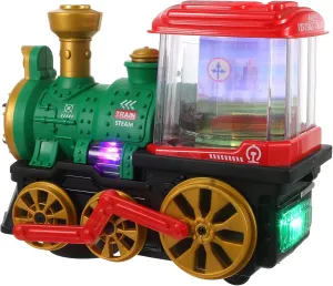 Cartoon Electric Train with Music Light Adorable Model Train with Exciting Spray Action Multi Sensory Fun for Design Battery Not Included