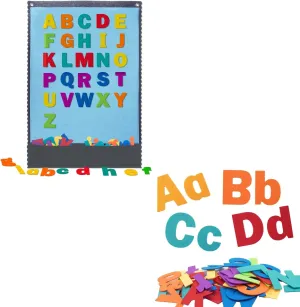 CHEFAN Felt Board with 208 Pieces ABC Upper Lowercase Letters for Preschool Homeschool Learning