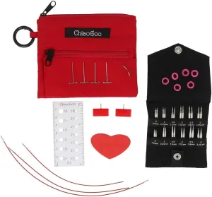 ChiaoGoo Twist Shorties Stainless Steel Interchangeable Set, 2-inch and 3-inch (5 and 8cm) Mini (7230-M)