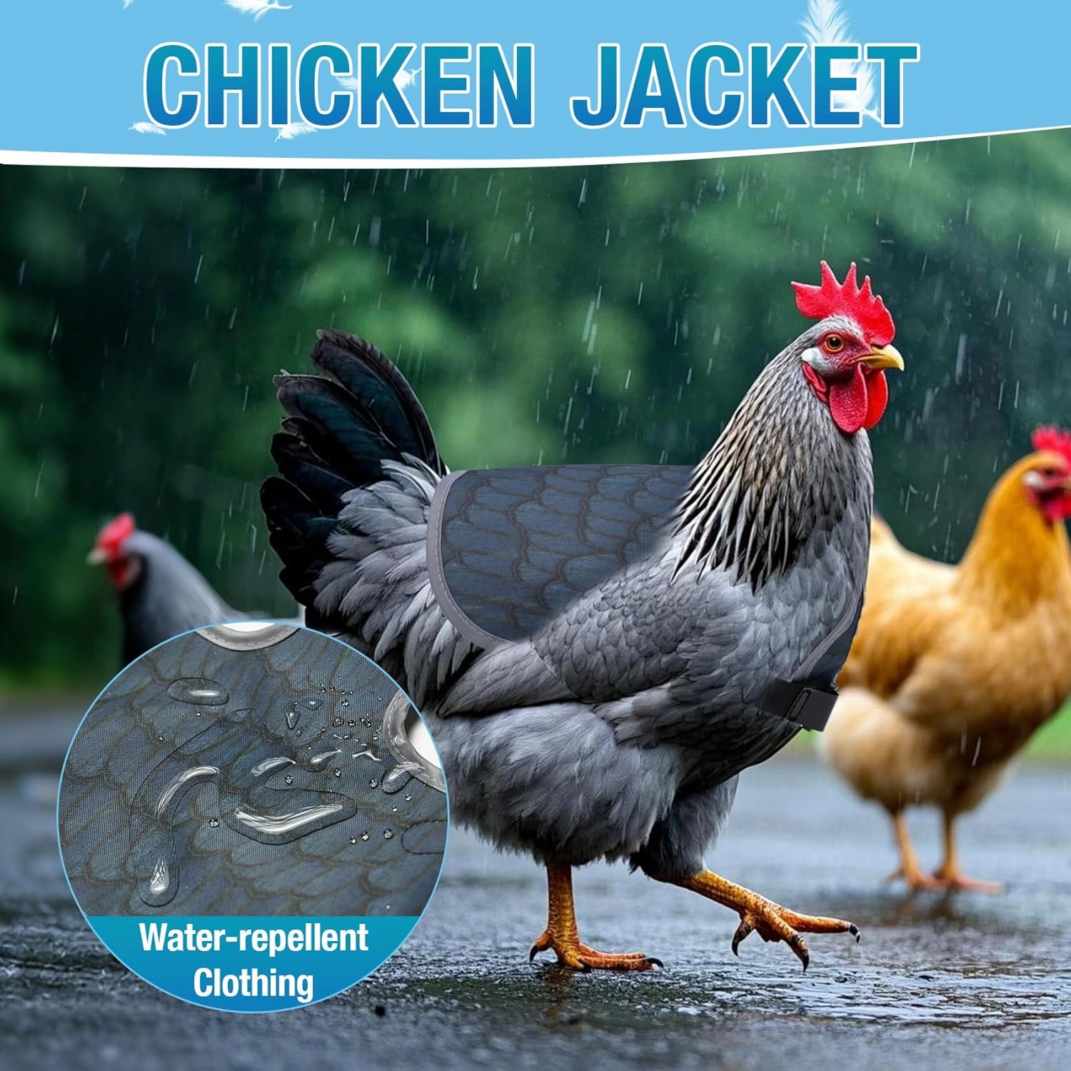 Chicken Saddle for Hens - Chicken Aprons for Hens With Adjustable Straps, Chicken Aprons & Vest Jacket for Hens