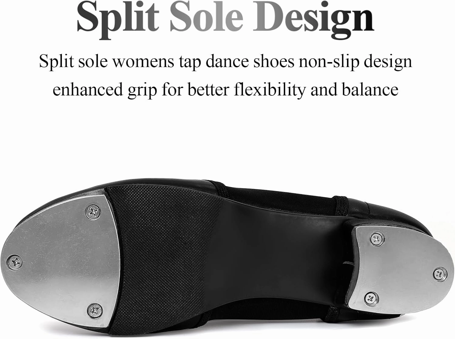 Child Tap Shoes Leather Tap Dance Shoes Non-Slip Jazz Shoes for Girls Boys (Toddler/Little Kid/Big Kid)