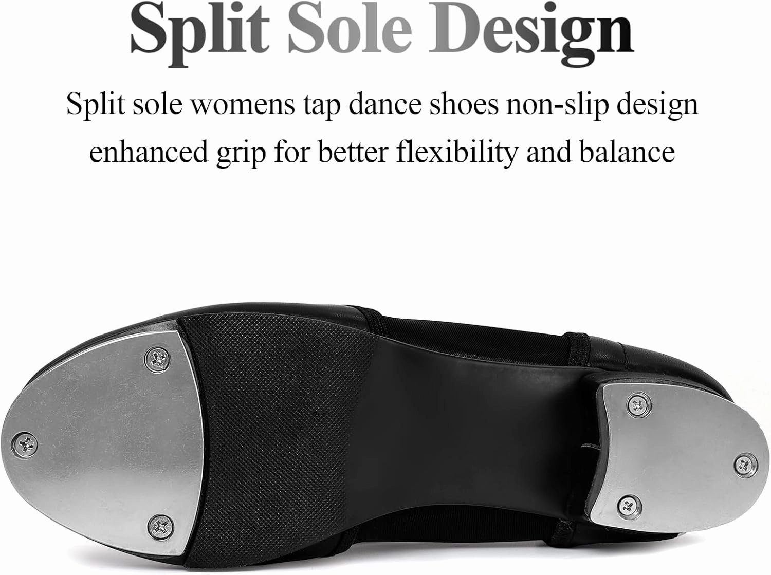 Child Tap Shoes Leather Tap Dance Shoes Non-Slip Jazz Shoes for Girls Boys (Toddler/Little Kid/Big Kid)