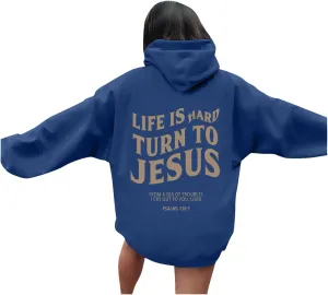Christian Hoodies for Women Religious Sayings There Is Poner In The Name of Jesus Loves You Preppy Pullovers Spirit Casual Graphic with Hood Letter Inspirational Jesus Is King Basics