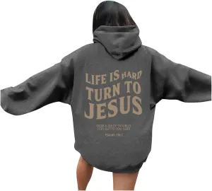 Christian Hoodies for Women Religious Sayings There Is Poner In The Name of Jesus Loves You Preppy Pullovers Spirit Letter Graphic with Hood Casual Christ Jesus God Faith Shirts Basics