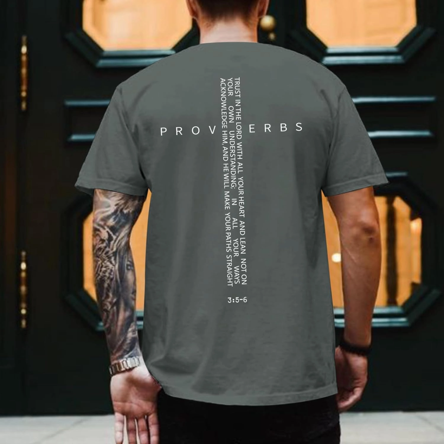Christian Shirts for Men Vintage Religious Cross Bible Verse T-Shirt Jesus Faith Tshirt Inspirational Graphic Tees