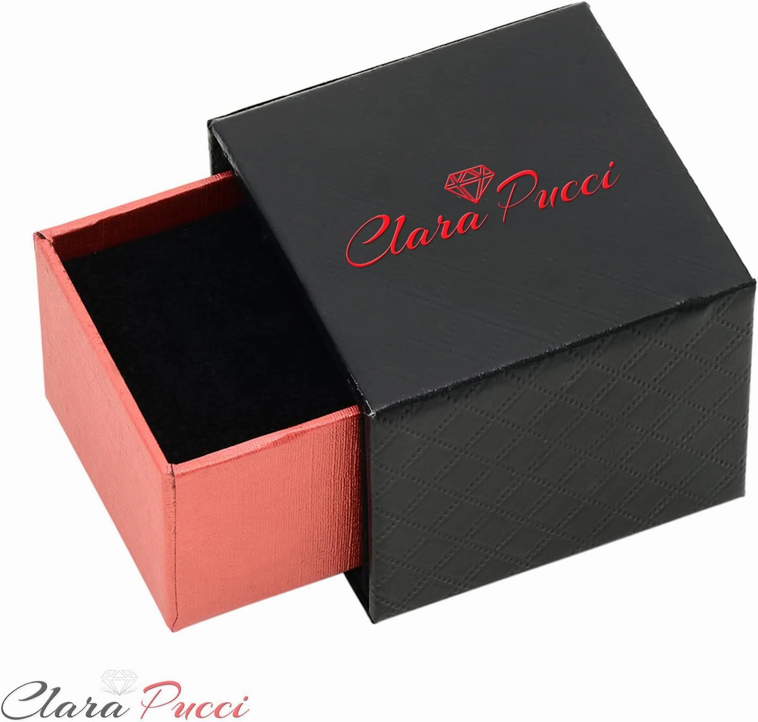 Clara Pucci 2.32 ct Brilliant Princess Cut Simulated Pink Diamond 18K Rose Gold 3 Stone Anniversary Wedding Designer Engagement Ring