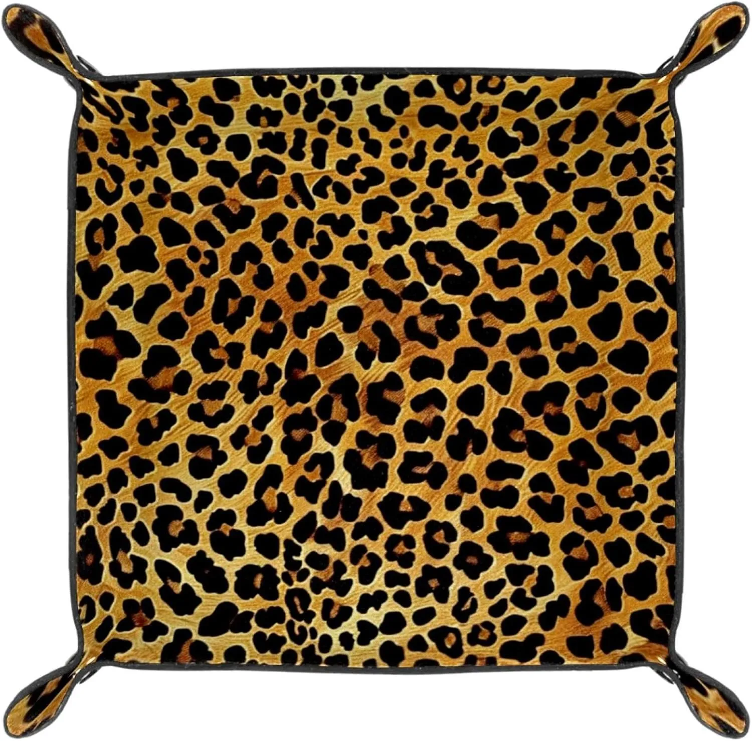Classic Leopard Print Stacking Jewelry Organizer Trays, Convenient and Stylish Drawer Organizer for Jewelry, Earrings, Rings, and More