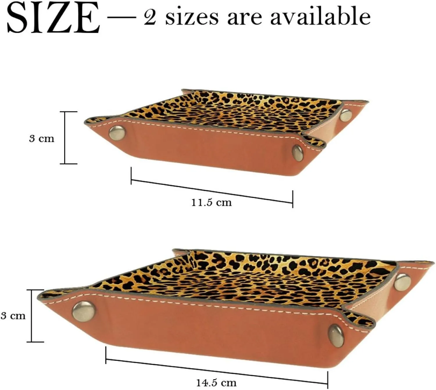 Classic Leopard Print Stacking Jewelry Organizer Trays, Convenient and Stylish Drawer Organizer for Jewelry, Earrings, Rings, and More