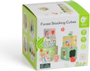 Classic World Stacking blocks with Forest animals, 10 pcs.