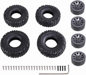 Clip Type Tire Soft Skin Upgrade Metal Parts Accessories Compatible with MN1/2 98 99S 78 82 99sV2 1/16 C14 C24 C34 RC Car(Titanium)