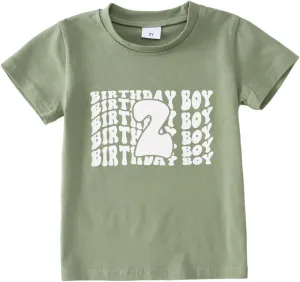 CM C&M WODRO Birthday Boy Shirt Toddler Outfit 2 3 4 5 6 Year Old Birthday Party T-Shirt 2nd 3rd 4th 5th 6th Birthday Gift