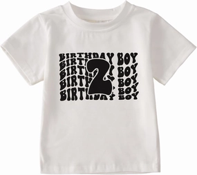 CM C&M WODRO Birthday Boy Shirt Toddler Outfit 2 3 4 5 6 Year Old Birthday Party T-Shirt 2nd 3rd 4th 5th 6th Birthday Gift