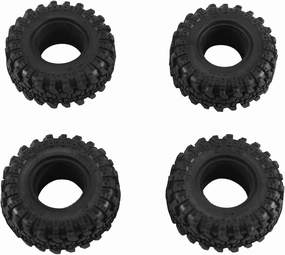 Compatible with Axial for SCX24 for Bronco for Gladiator 1/24 RC Crawler Car 4PCS 56Mm 1.0Inch Wheel Tires Soft Mud for Terrain Tyres RC Wheel Tires