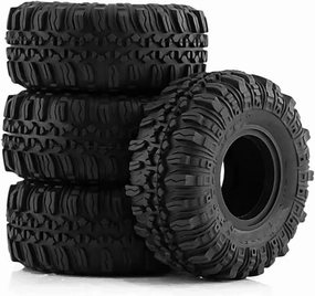 Compatible with Axial for SCX24 for TRX4M for AX24 1/18 1/24 RC Crawler Car 1.0" for Rock for Terrain Soft Rubber Wheel Tires 57 * 25mm RC Wheel Tires