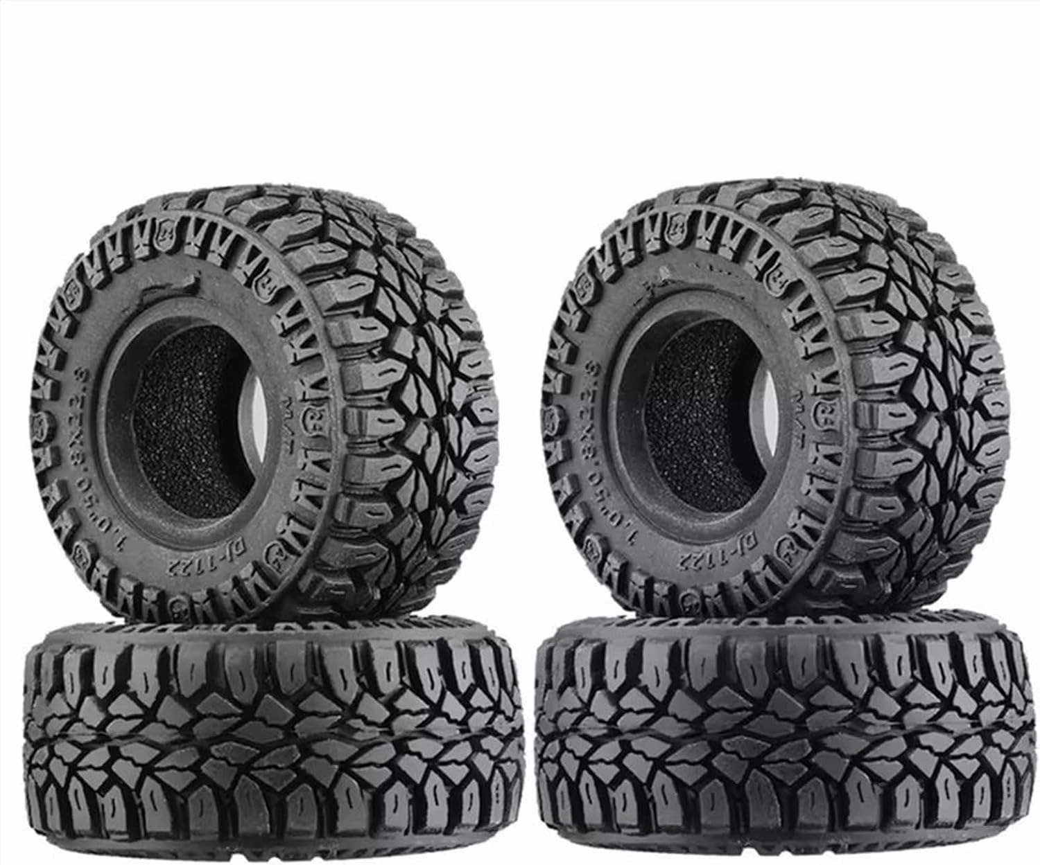 Compatible with Axial SCX24 AX24 for Traxxas TRX4M for FMS 4Pcs 50.8mm 1.0 Inch Soft Rubber Wheel Tire Tyre 1/18 1/24 RC Crawler Car RC Wheel Tires