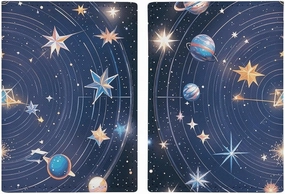 Constellations Cosmic Galaxies Travel Passport Holder with Credit Card Slots And Boarding Pass Slot Passport Book Holder for Passports Credit Cards Boarding Passes