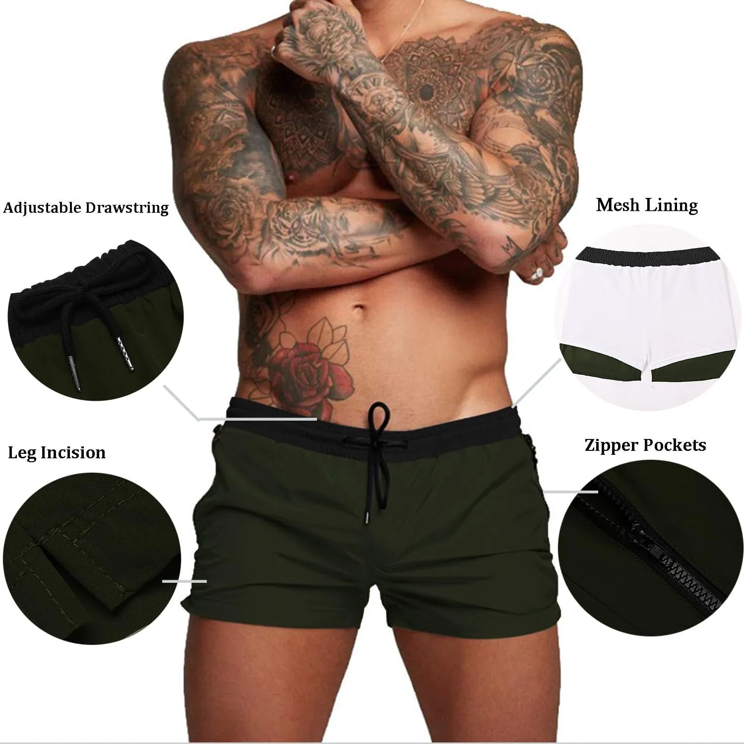 COOFANDY Men's Swim Trunk Swimwear Bathing Suit Swimsuit Board Beach Sport Short S-XXL