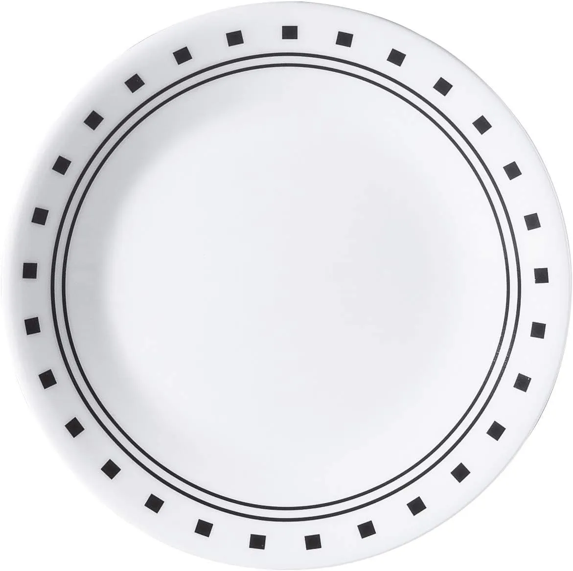 Corelle Vitrelle 18-Piece Service for 6 Dinnerware Set Triple Layer Glass and Chip Resistant, Lightweight Round Plates and Bowls Set, City Block