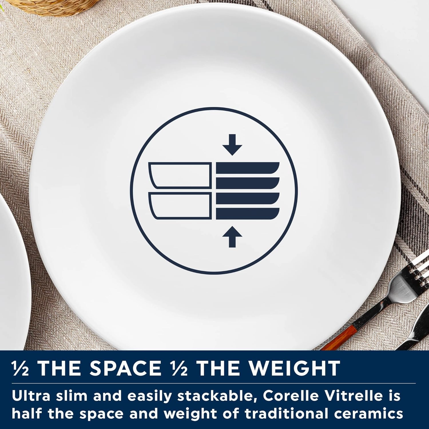 Corelle Vitrelle 4-Pieces 18-Oz Soup/Cereal Bowls, Chip & Crack Resistant Glass Dinnerware Set Bowls, Bella Faenza