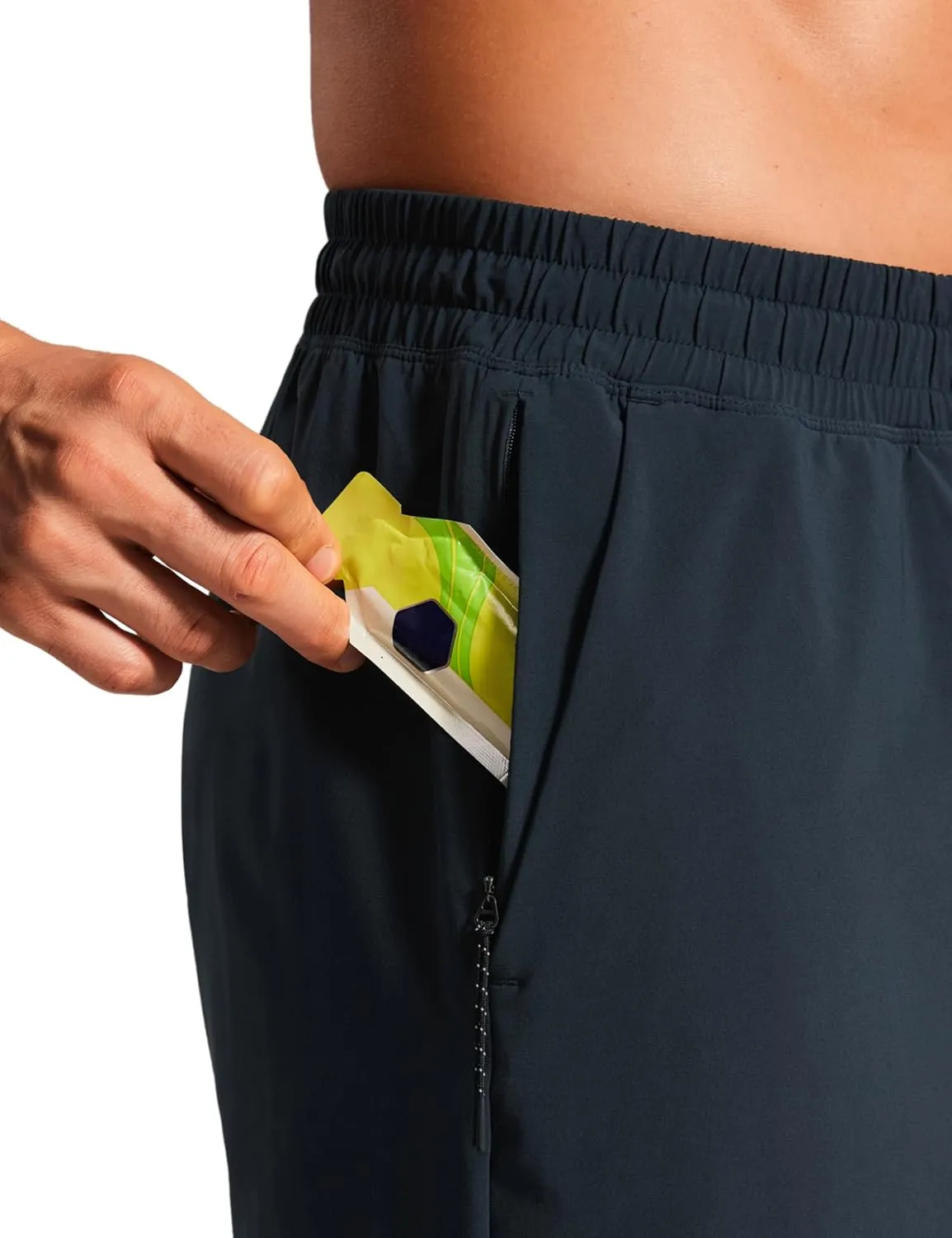 CRZ YOGA Mens Swim Trunks 7'' Quick Dry Mesh Lining Athletic Casual Swimwear Shorts with Zipper Pockets