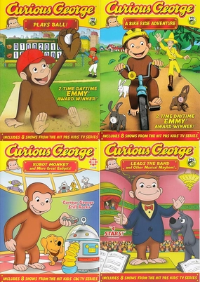 Curious George Collection # 3 (Plays Ball! / A Bike Ride Adventure! / Robot Monkey and More Great Gadgets! / Leads the Band and Other Musical Mayhem!)