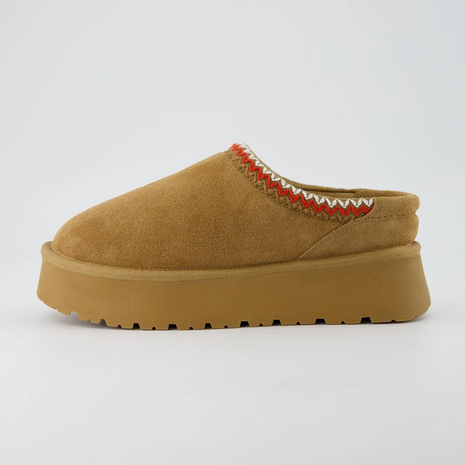 CUSHIONAIRE Kabuki Platform Boots Genuine Suede Fuzzy Mule Slippers for Women with Memory Foam | Indoor/Outdoor Womens Slippers | Wide Widths Available