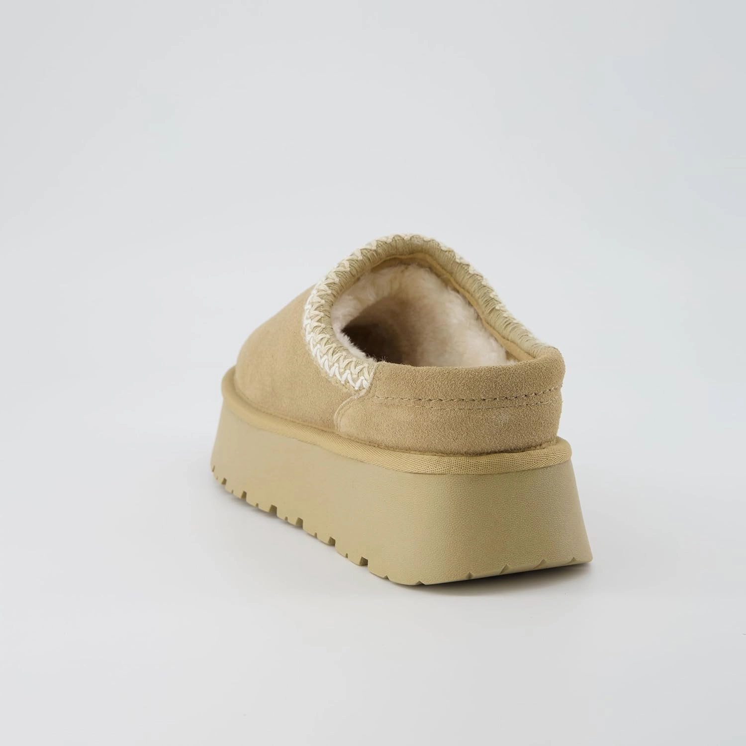 CUSHIONAIRE Kabuki Platform Boots Genuine Suede Fuzzy Mule Slippers for Women with Memory Foam | Indoor/Outdoor Womens Slippers | Wide Widths Available