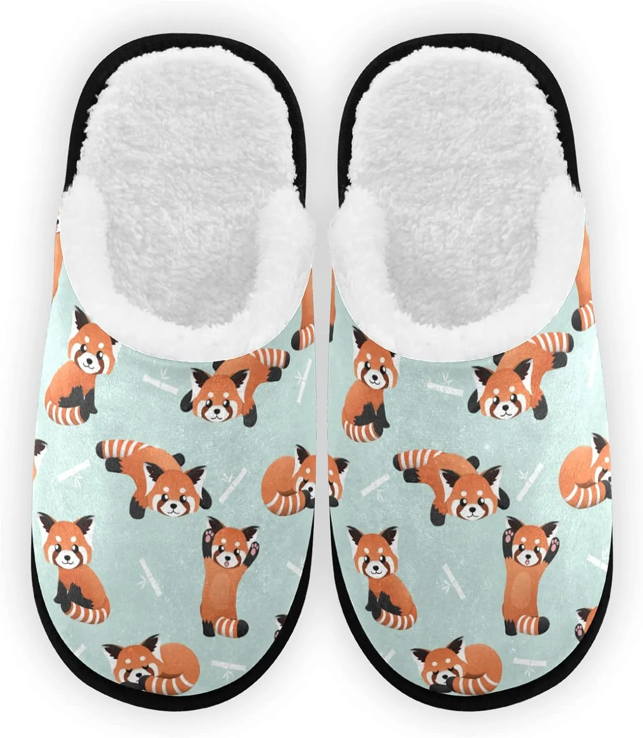 Cute Red Panda Slippers, Soft Memory Foam Non-Slip Indoor House Slippers Home Shoes for Bedroom Travel Hotel Spa